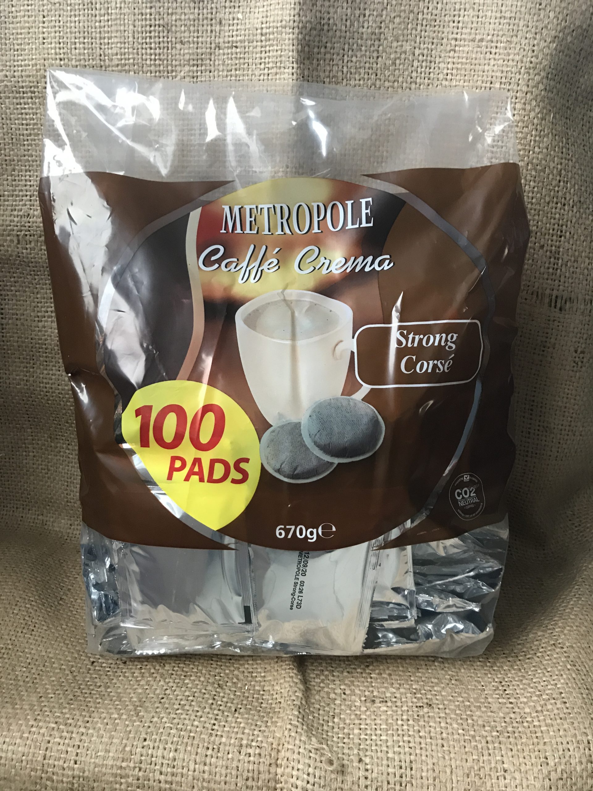 Dosettes de Café compatibles Senseo Corsé 100 pces emballées  individuellement